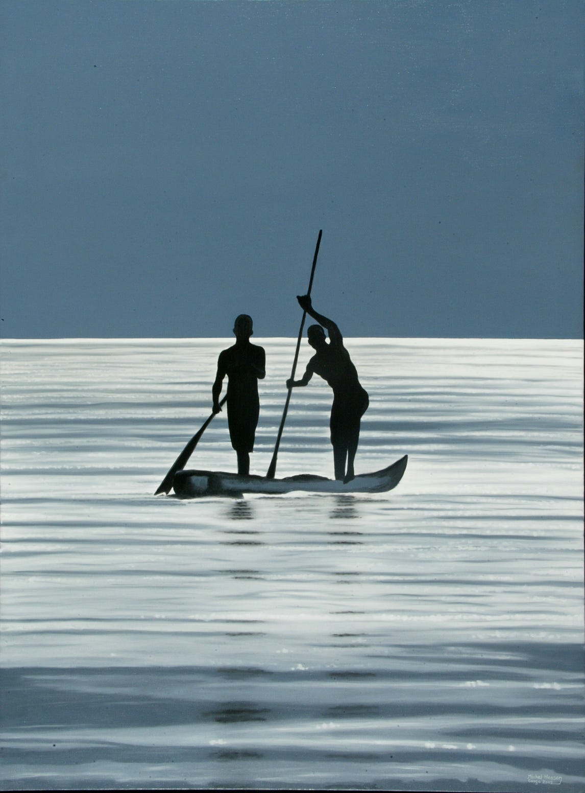 Fleuve Congo tableau par Michel Hasson