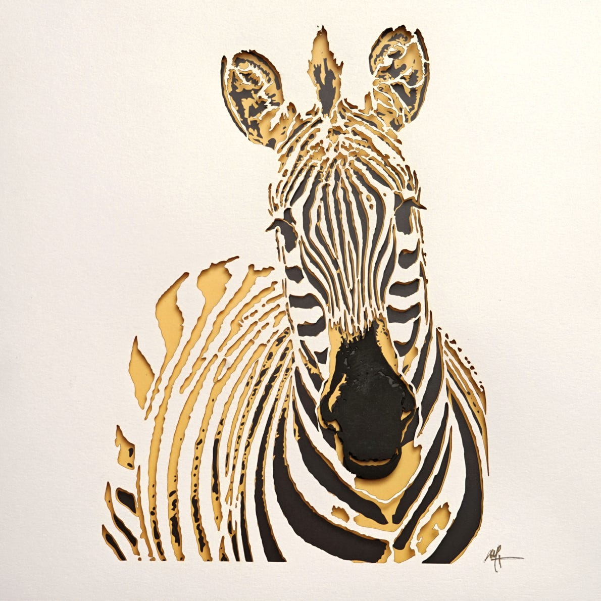Zèbre Tanzanie tableau par Michel Hasson