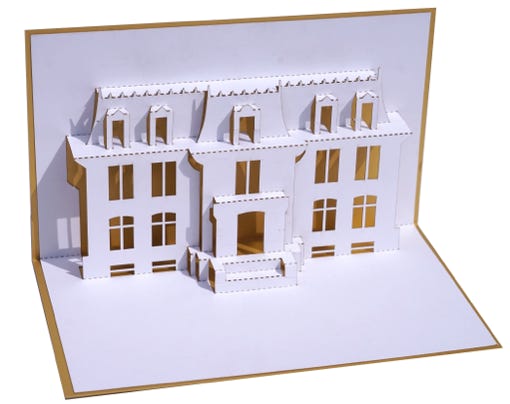 carte pop-up hotel particulier