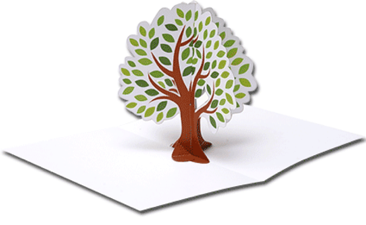 carte pop-up arbre