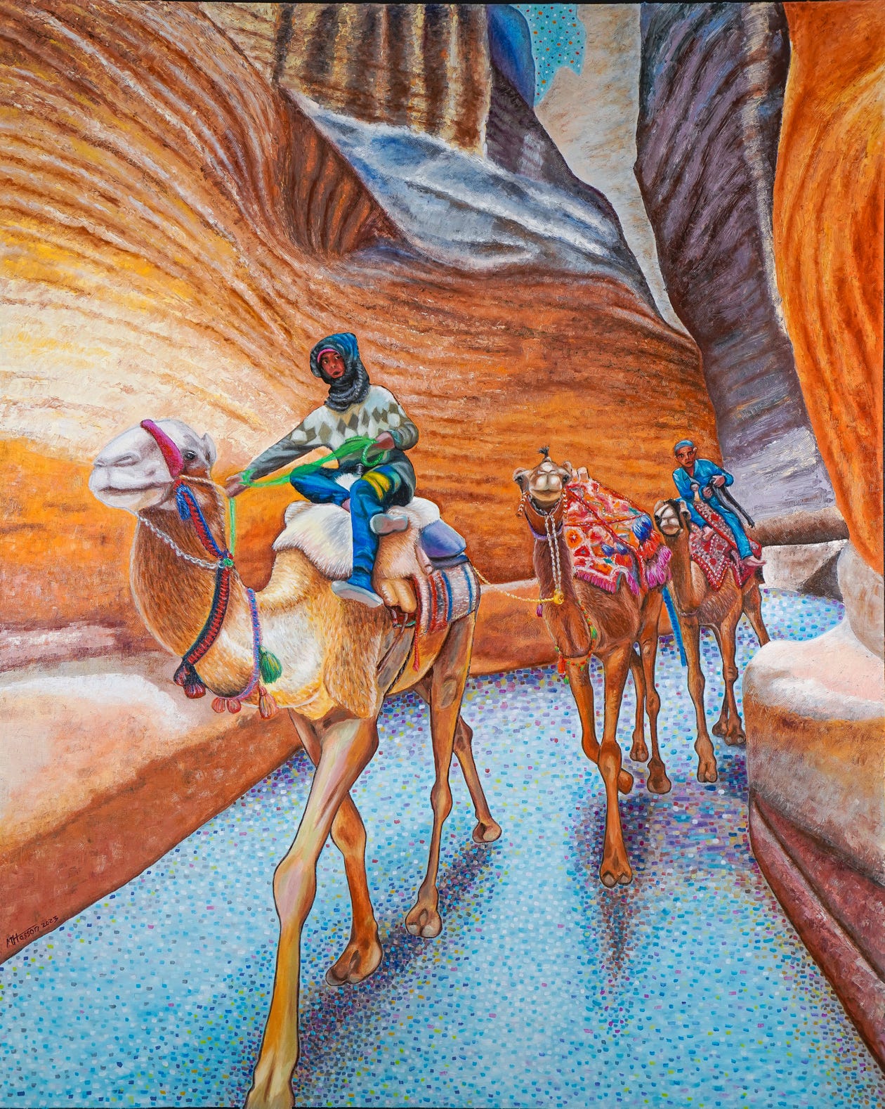 Petra huile sur toile Michel Hasson